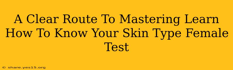 A Clear Route To Mastering Learn How To Know Your Skin Type Female Test